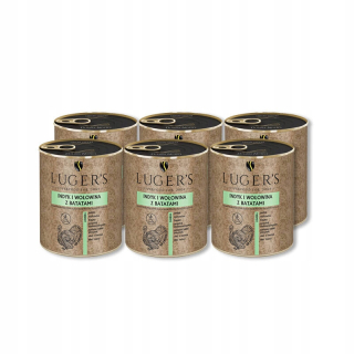 Luger's krmivo pre psov morčacie hovädzie mäso 12 x 800 g